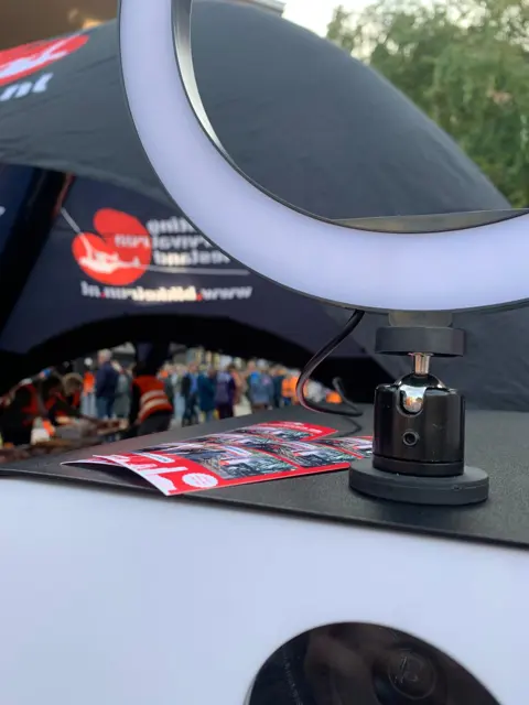 Photobooth van Grunn Fotofunn op een evenementlocatie