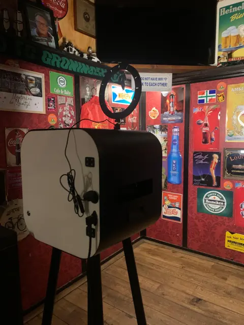 Photobooth van Grunn Fotofunn op een evenementlocatie