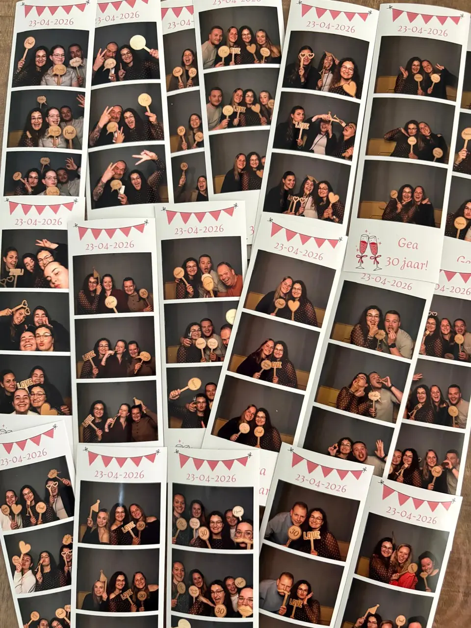 Persoonlijke fotostrips als herinnering aan een evenement